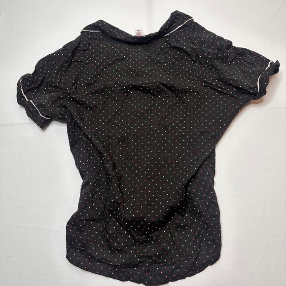 Victorias Secret Bundle  Size Medium Black With Pink Poka Dot With V Embroidered - Picture 4 of 8